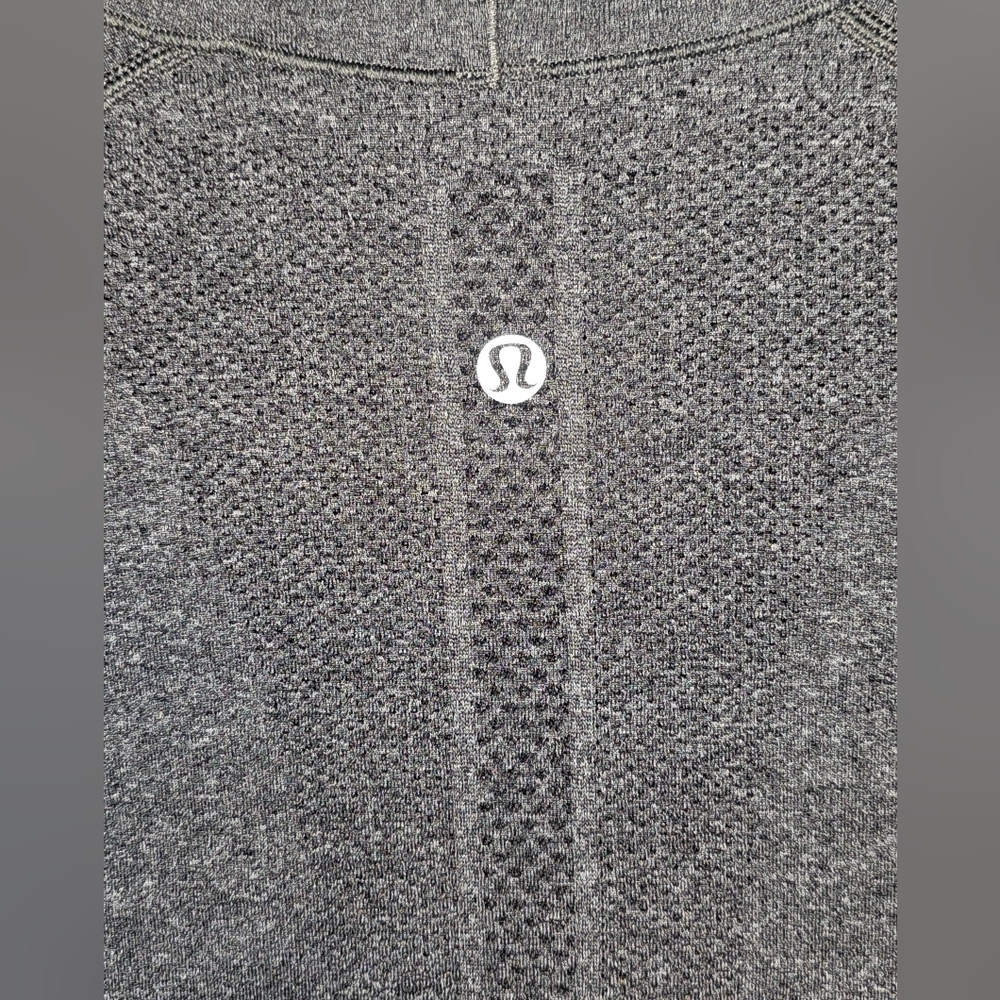 Lululemon Swiftly Tech Long Sleeve Heathered Black Size 10 - Picture 6 of 6